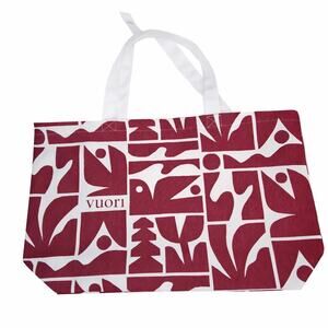 Vuori Limited Edition Holiday 2025 Canvas Tote Bag Strawberry White Cody Hudson